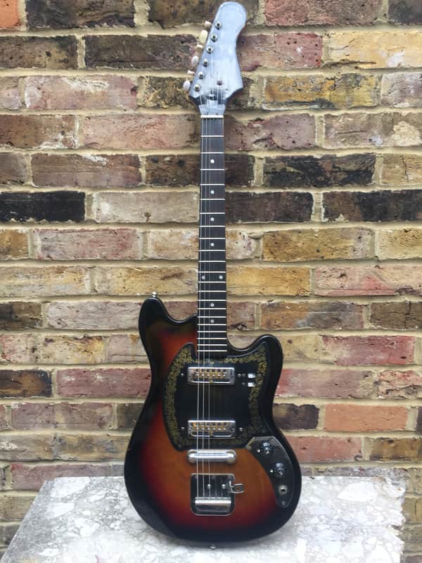 tobacco lynx Teisco Del Rey Lynx (mustang copy) 1960-67 Tobacco Sunburst