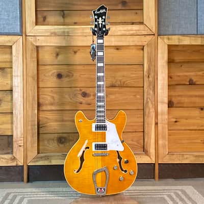 Hagstrom SUVIK-DDL Super Viking Semi-Hollow - Dandy Dandelion image 1