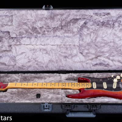Fender American Ultra Luxe Stratocaster Maple Fingerboard Plasma Red Burst (132) image 7