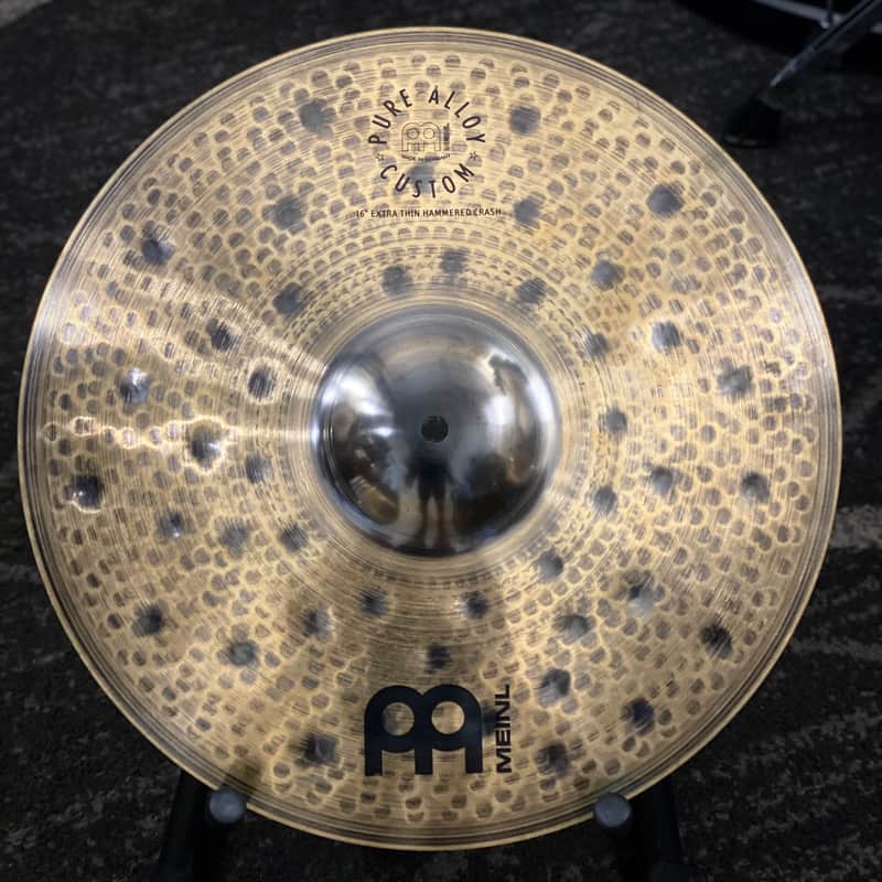 Meinl 16" Pure Alloy Custom Extra Thin Hammered Crash Cymbal - Traditional image 1