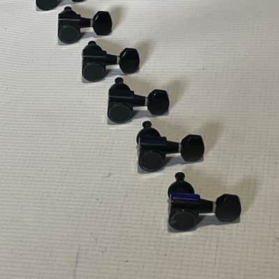 2000's Korean Era Ibanez S & RG Series Black Dual Pin Tuning Pegs Tuners 6 In LIne image 3