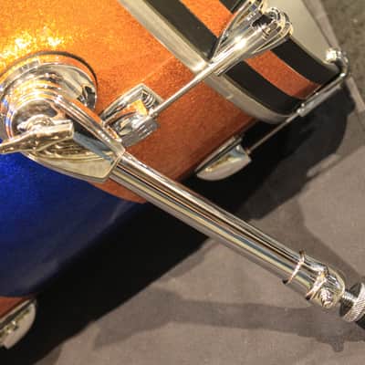 Ludwig Classic Maple Triband Blue/Gold Sparkle Downbeat 3pcs (12-14-20) - New! image 7