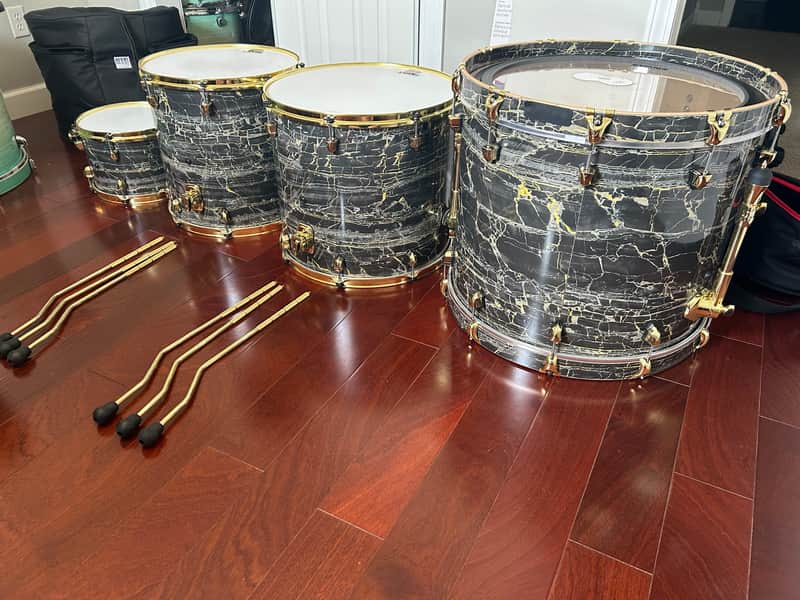 SJC Black Marble w/ Brass Hardware image 1