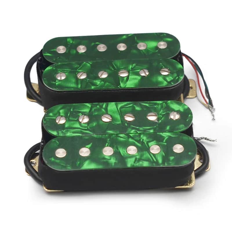 Green Pearl Guitar Humbucker Pickup Neck and Bridge Set image 1