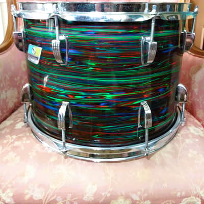 Ludwig 10x14 Tom 1976 - Psychedelic Red image 2