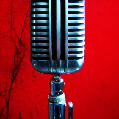 Vintage RARE 1940's Astatic WR20 dual crystal Hi Z microphone Satin Chrome w period Astatic "G" stand T3 D104 77A JT30 # 1 image 9