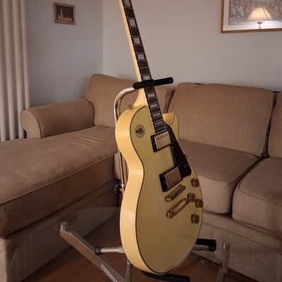 Burny Burny Randy Rhodes Les Paul Custom Mid 1980's - Aged white image 5
