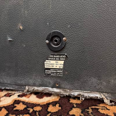 Vintage 1970s Marshall 4x12 Checkerboard 1960 Amplifier Speaker Cabinet G12L-35 image 10
