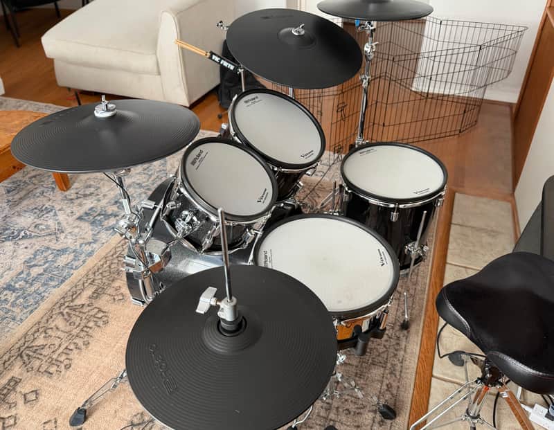 Roland VAD506 Acoustic Design Series Electronic V-Drum Kit 2020 - Present - Black image 1