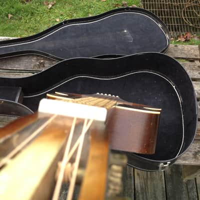 May-Bell 1930s Aged Sunburst Parlor Guitar image 13