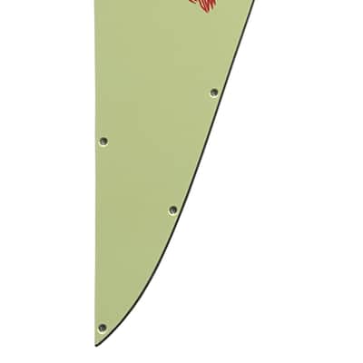 3 Ply Vintage Green Guitar Pickguard Red Logo For Gibson Firebird Guitar Slinger Parts image 1