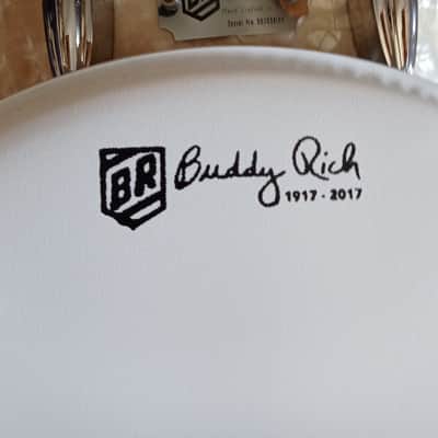 Aquarian TCBR14 limited edition Buddy Rich drum head 14 2025 - White image 1