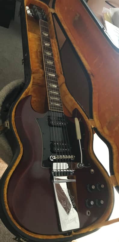 Gibson SG Standard "Large Guard" with Maestro Vibrola 1966 - 1971 - Cherry image 1
