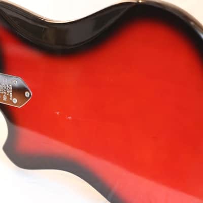 Rare Vintage Howard/Teisco Full Scale Bass 1965 Red Burst image 13