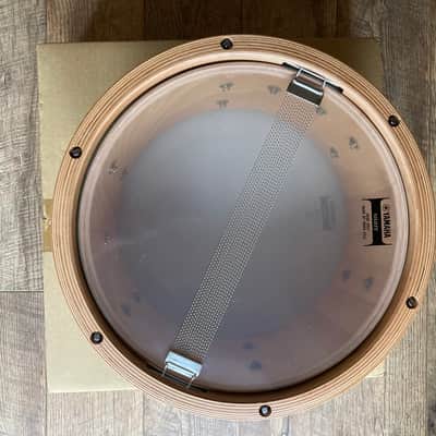 Yamaha WSD13AJ Akira Jimbo Signature 13x7" Beech Snare Drum with Wood Hoops 2000s - White image 7