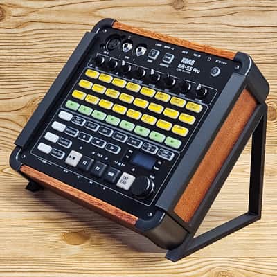 The Analog Source 45 Degree Angled Black Color Desktop Stands For KORG KR-55 PRO Rhythm Drum Machine image 1