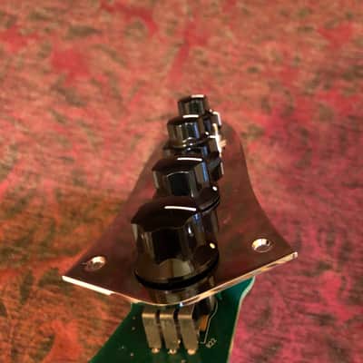 Fender American Elite Jazz Bass Preamp PCB w/ control plate knobs and leads image 4