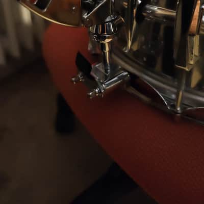 Supraphonic \ Acrolite Ludwig No. 411 Super-Sensitive 6.5x14" 10-Lug Aluminum Snare Drum with Keystone Badge 1963 - 1969 with internal contact microphone \ drum trigger system for electronic drums or experimental sounds like Roland , nord drum image 12