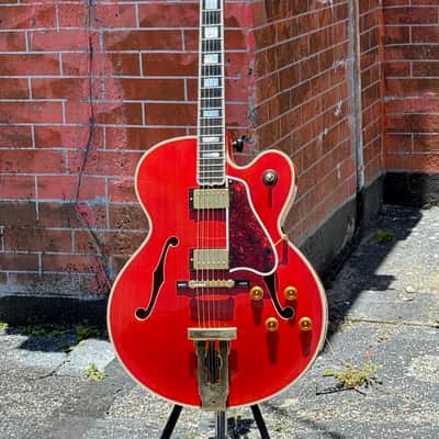 Gibson L-5CT Thinline 2000 - Cherry Tomato Red w/stunning Flamey Maple back & sides ! image 2