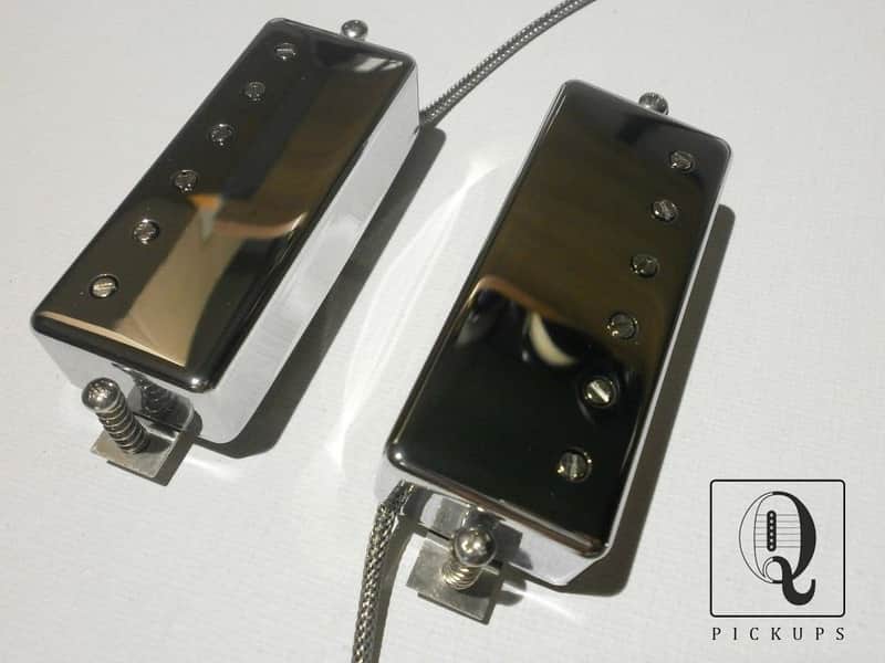 Mini Humbucker Pickups SET 2pcs Vintage Correct Nickel Deluxe Gibson by Q pickups image 1