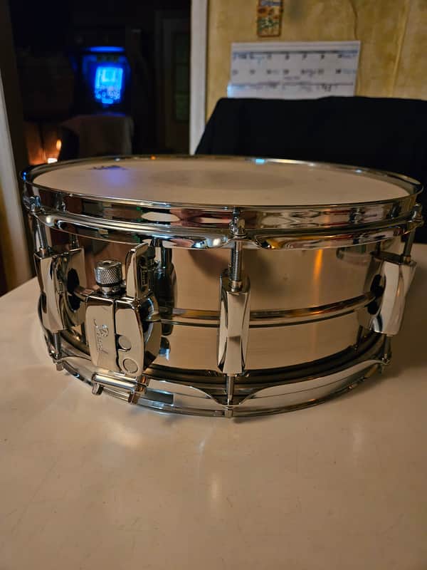 Pearl STS5514 14x5.5" Sensitone Steel Snare Drum 2000s - Chrome Over Steel image 1