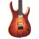 Mayones Duvell Elite 6 AAA Curly Poplar/Mahogany Lava Burst (Serial #DF2507139)