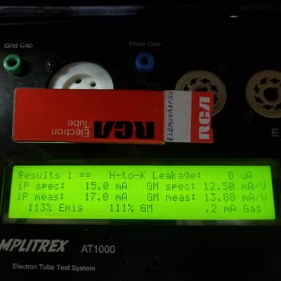 Amperex 6922 tNOS AT1000 TESTED Balanced! PI Vacuum Tube Gold Pins USA E88CC dual triode 1960-1969 image 2