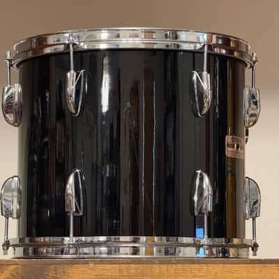 1986 Yamaha 8000 Tour Custom Piano Black Lacquer 12/13/16/22 Drum Kit image 20