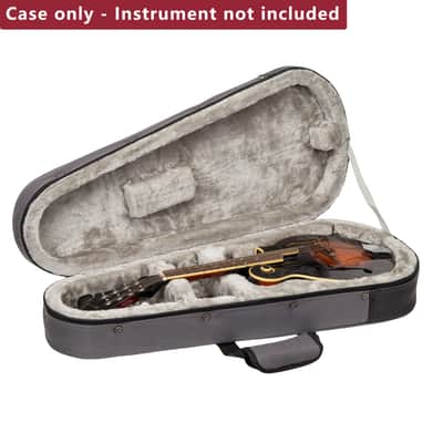 Crossrock Mandolin Foam Case for A & F Style | Lightweight Gray Gig Bag with Plush Interior & Storage Pockets (CRP300MAFDG) image 6