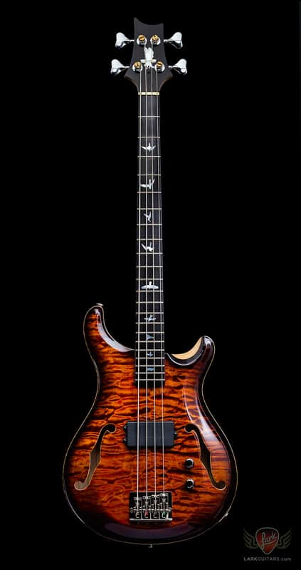 PRS Private Stock #5913 January 2016 GOTM Hollowbody Bass 4 - Electric Tiger Smoked Burst (152) image 1