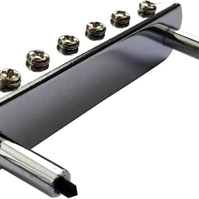 Mustang Bridge w/Large Saddles, 9.5" Radius, 52.5mm, For Fender Mustang, Jaguar, Jazzmaster- Chrome image 4