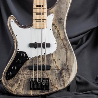 Kiesel Carvin JB4 Lefty Left Handed 4 String Bolt Neck Jazz Electric Bass Guitar Antique Ash w/ Case image 1