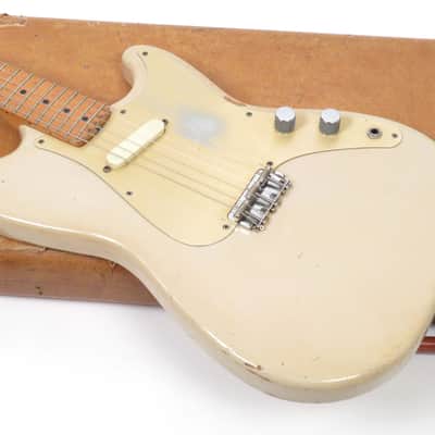 1957 Fender Musicmaster - Desert Sand - Anodized Pickguard - V Neck Profile image 5