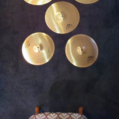 EASTROCK Low Volume Cymbal Pack - 5 Piece Set, 14" Hi-Hat + 16" & 18" Crashes + 20" Ride with Cymbal Bag and Felts image 2