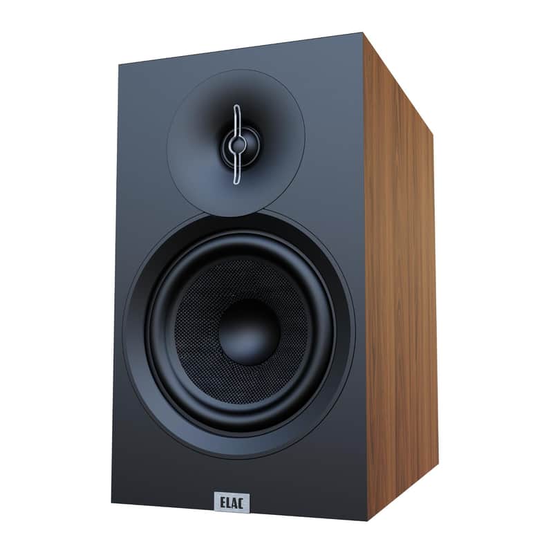 ELAC Debut 3.0 DB63-WN Bookshelf Speakers, Walnut (Pair) - 1” Aluminum Dome Tweeter & 6.5” Aramid Fiber Woofer - 2-Way Bass Reflex - 42Hz to 38KHz Response image 1