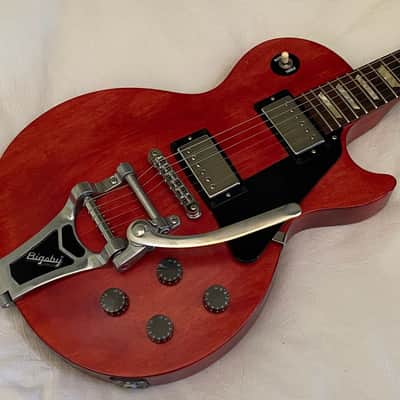 2012 Gibson Les Paul Studio Bigsby Vibrato - Heritage Cherry Satin - Free Pro Setup image 1