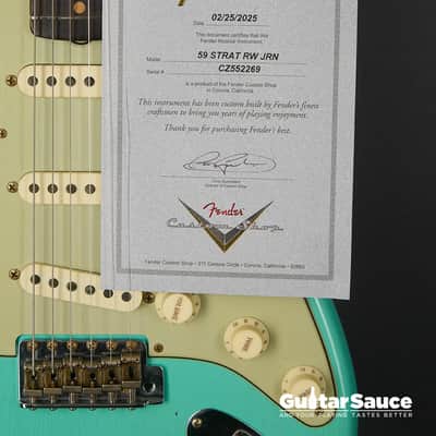 Fender Custom Shop 59 Stratocaster Rosewood Journeyman Super Faded Aged 2025 - Sea Foam Green (Cod.1926NG) image 11