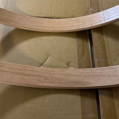 23” Classic Maple Bass Drum Hoops Pair - Vintage Black Oyster image 11