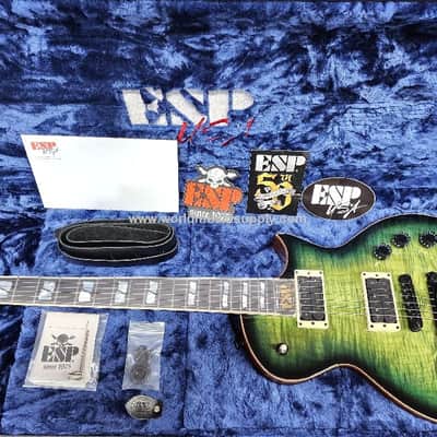 ESP ESP USA Custom Eclipse w/ Seymour Duncan with Case - Dark Lime Sunburst Serial#: US25293 image 5