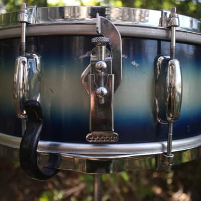 1959 Slingerland Student Model RadioKing 3-Ply Blue & Silver Duco image 4