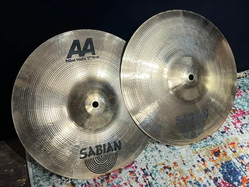 Sabian - 12" AA Mini-Hats Hi-Hat Pair 1990's image 1