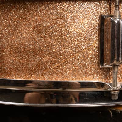 1960s Rogers 5x14 Powertone Champagne Snare Drum image 9