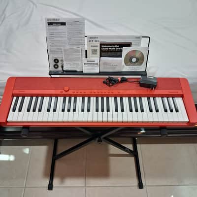 (With Keyboard Stand And Accessories) Casio CT-S1 61-Key Portable Keyboard 2021 - Present - Red