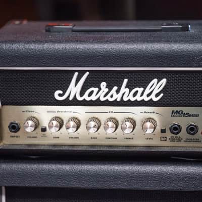2004 Marshall MG15 MSii Mini Stack Head and 2x Cabs - Black image 5