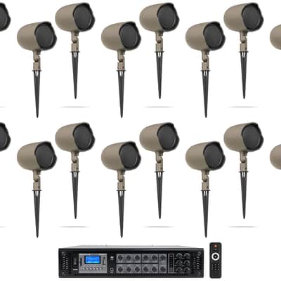 (20) JBL GSF3-TN 3" Landscape Ground Stake/Wall 70v Commercial Speakers+Amp image 1