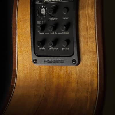 Washburn Comfort Deluxe 66 Auditorium Cutaway Acoustic Electric Guitar, Spalted Maple (WCG66SCE-O-U) image 5