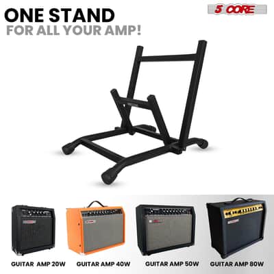 5 Core Amp Stand Heavy Duty Metal Build Adjustable Guitar amplifier Low Profile Folding Collapsible image 6