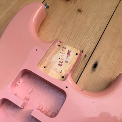 Squier Bullet Strat by Fender Electric Guitar Body Shell Pink Stratocaster 2007 image 4