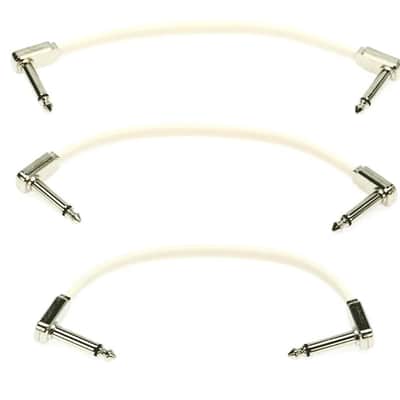 6” Flat Ribbon Patch Cable 3-Pack - White - Optimizing Your Pedalboard Layout & Routing Space with Superior Design and Quality - Multi-Shielded Signal-Preservation Low-Handling Noise Built to Last image 3
