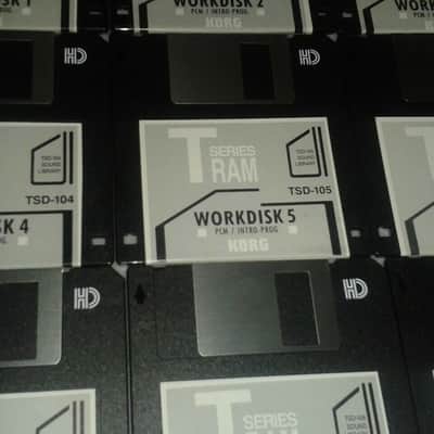 KORG 1990 T series T1 T2 T3 "M1 STEROIDS" WORKDISK TSD 101-110 TOTAL 10 DISCS DISKS GOOD STATE image 4